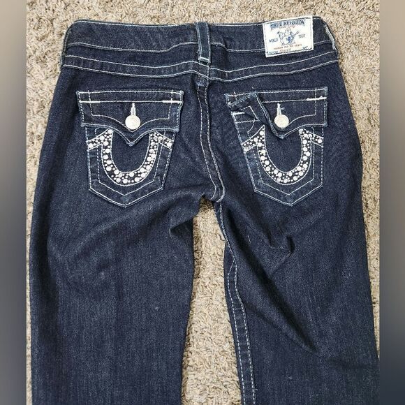 True Religion BECCA BIG T STITCH BOOTCUT JEANSize 28 - Picture 6 of 13